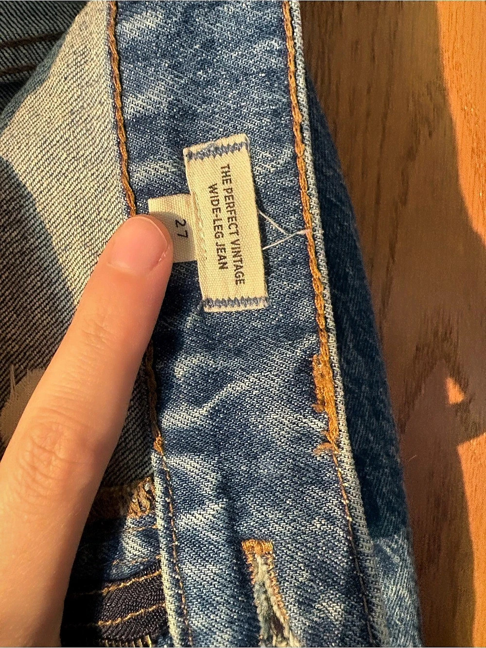 Madewell The Perfect Vintage Wide-Leg Jean: Patch-Pocket Edition Size 27 - Picture 5 of 6